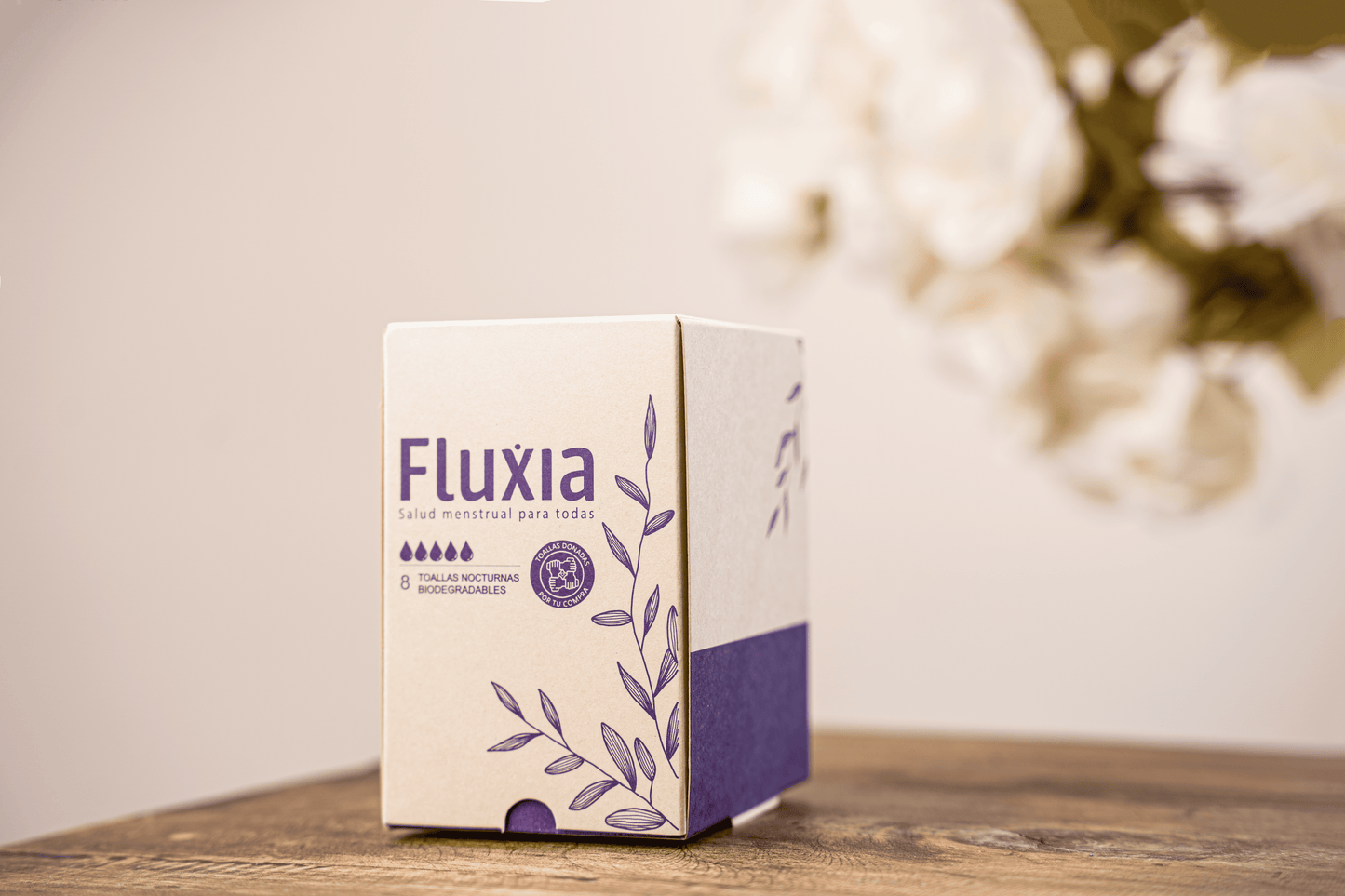 Toallas Higiénicas nocturnas Biodegradables de Bambú x8 | Fluxia Colombia